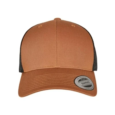 Image of Flexfit Trucker Cap, Size: One Size, Caramel/black