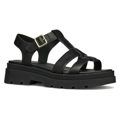 Image of Geox Adacter Platform sandals, Women&#039;s, Size: 7, Black Calfskin