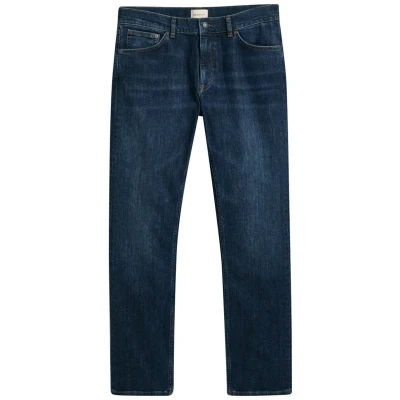 Image of GANT Men&#039;s Regular Jeans, Dark Blue Worn in, 29W / 34L