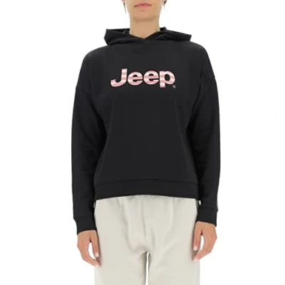 Image of Jeep Women&#039;s J Woman Hooded Cropped Sweatshirt Striped Print J22w