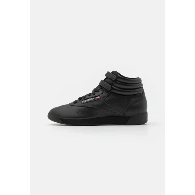 Image of Reebok Classic Hightop trainers, Women&#039;s, Size: 3, Intenseense black leather and imitation