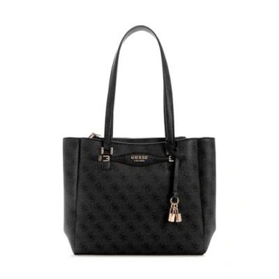 Image of GUESS Katya Multi Comp Tote Coal Logo