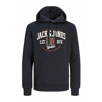 Image of Jack &amp; Jones PLUS SIZE LOGO Hoodie, Men&#039;s, Size: 3XL, Dark navy
