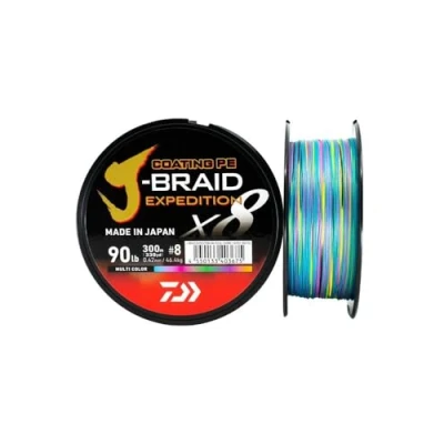 Image of Daiwa J Braid Expedition X8E Braided line Multicolor 0.22mm/19.5kg (300m) fishing