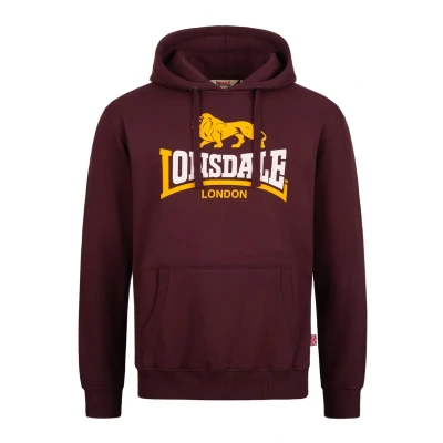 Image of Lonsdale Normale Passform Thurning Hoodie, Men&#039;s, Size: Small, Oxblood