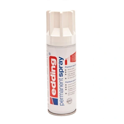 Image of Edding 5200 white permanent matte acrylic spray paint, 200ml