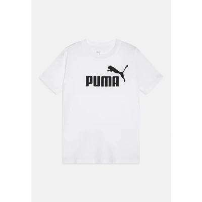 Image of Puma LOGO TEE Unisex Print Tshirt for kids, Size: 10y (9 10y), White