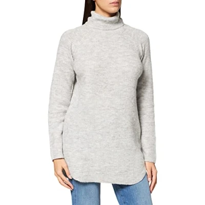 Image of Pieces Pcellen Jumper, Women&#039;s, Size: XS, Light grey melange