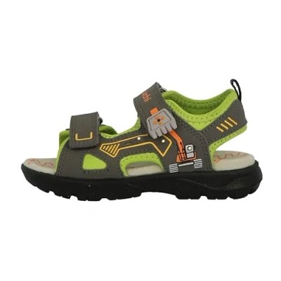 Image of Lurchi KODO Sandals for kids, Size: 11.5K, Grey/green/orange Textile/synthetics