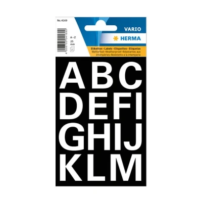 Image of Herma 4169 Letters, 25 MM, A Z Weather Resistant, 2 Sheets White