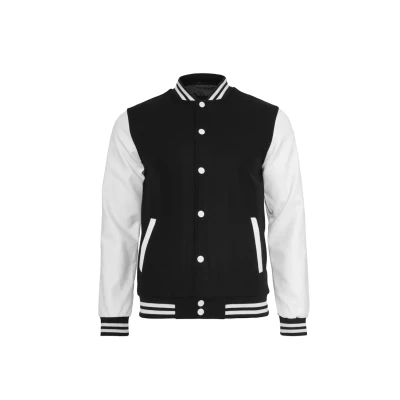 Image of Urban Classics Oldschool College Jacket Summer jacket, Men&#039;s, Size: 3XL, Black/white