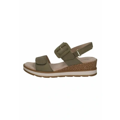 Image of Caprice Platform sandals, Women&#039;s, Size: 3.5, Olive nubuc Leather