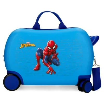 Image of Joumma Marvel Spiderman Vigilant Children&#039;s Suitcase Blue 45 x 31 20 cm Hard ABS 24.6L 1.8 kg 4 Wheels Hand Luggage, Blue, Suitcase,