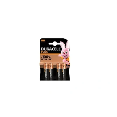 Image of Duracell battery alkaline aa / mn1500 lr06 plus 100% extra life blister 4 pcs 12731