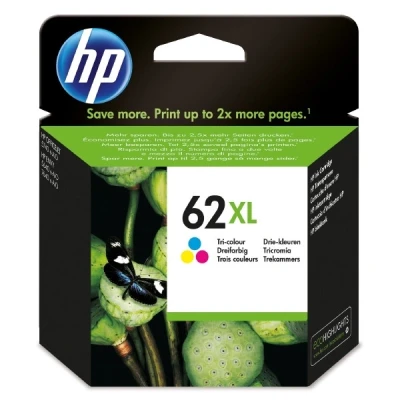 Image of HP C2P07AE 62XL High Yield Original Ink Cartridge, Tri color, Pack of 1 (package may vary)