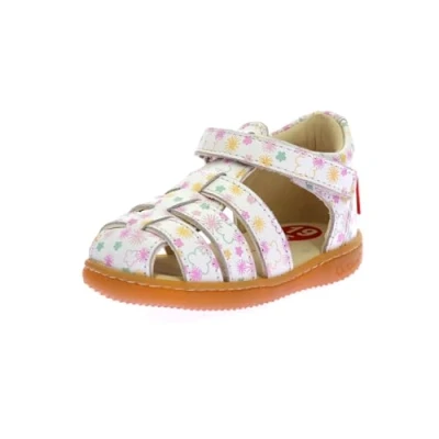 Image of Kickers FLO Sandals for kids, Size: 3K, Blanc Leather