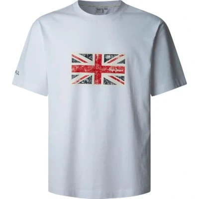 Image of Pepe Jeans Union TEE Print Tshirt, Men&#039;s, Size: XL, White