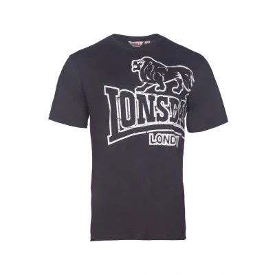 Image of Lonsdale Print Tshirt, Men&#039;s, Size: 5XL, Black