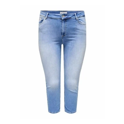 Image of ONLY Carmakoma Carwilly REG Waist Capri NOOS Jeans Skinny Fit, Women&#039;s, Size: 14, Light medium blue denim