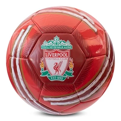 Image of Hy Pro Officially Licensed Liverpool F.C. Cyclone Football Size 5, Training, Match, Merchandise, Collectible For Kids and Adults, Red/White