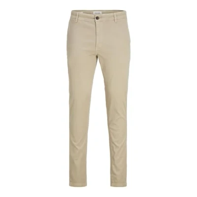 Image of JACK &amp; JONES Men&#039;s Jpstmarco Jjarthur Chino Sn Trousers, Crockery, 29W / 34L