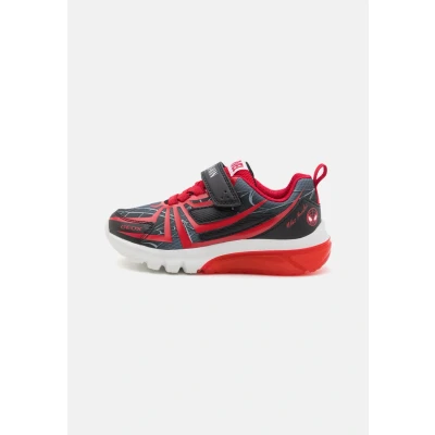 Image of Geox Light UP Spiderman Ciberdron BOY Trainers for kids, Size: 5, Black/red Imitation leather/ textile