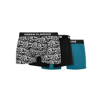 Image of Urban Classics 3PACK Pants, Men&#039;s, Size: Large, Detail aop/black/jasper