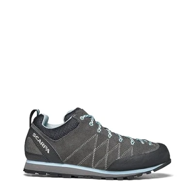 Image of Scarpa CRUX Hiking shoes, Women&#039;s, Size: 5, Shark/blue radiance/gray Leather/synthetics