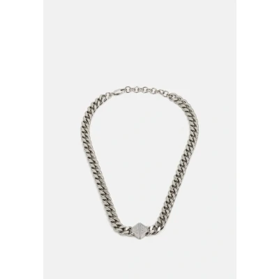 Image of Emporio Armani Men&#039;s Silver Stainless Steel Necklace, EGS3131040, Length: 450mm+50mm, Width: 17.6mm, Steel, No Gemstone
