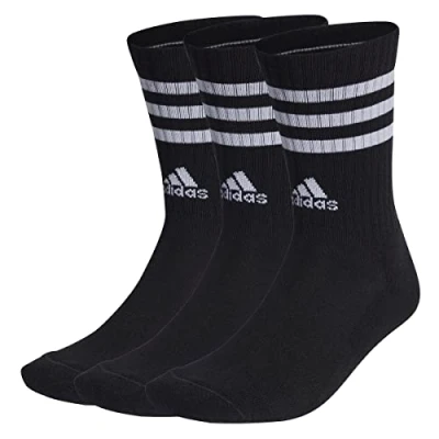 Image of adidas 3 Pairs Unisex Stripes Cushioned Crew Socks