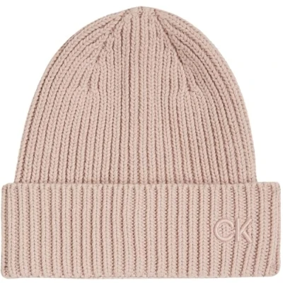 Image of Calvin Klein Embroidery Beanie Beanie, Women&#039;s, Size: One Size, Shadow gray