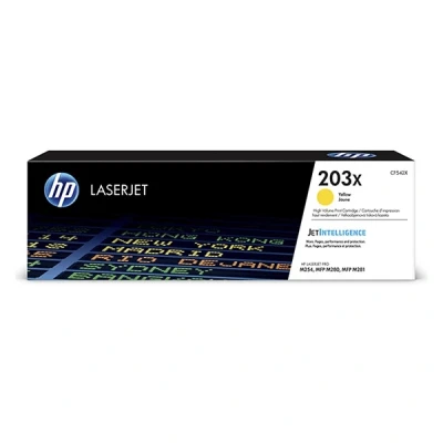 Image of HP CF542X 203X High Yield Original LaserJet Toner Cartridge, Yellow, Single Pack
