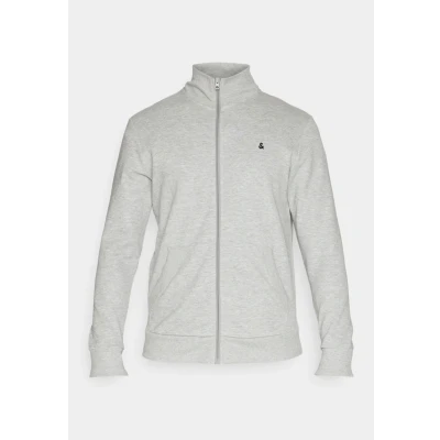 Image of Jack &amp; Jones Jjepaulos Zipup sweatshirt, Men&#039;s, Size: XS, Light grey melange