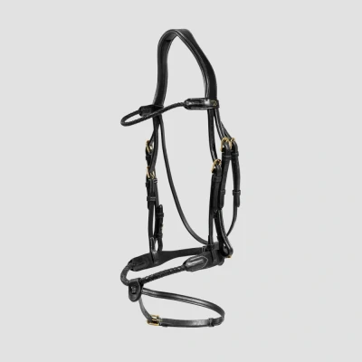 Image of Dyon Bridle braided noseband detachable flash