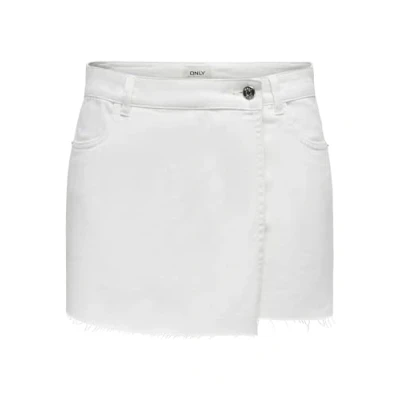 Image of ONLY Women&#039;s Onltexas Reg DNM Skort Bj Noos Trouser Skirt, White, S