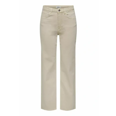 Image of ONLY Women&#039;s Onljuicy Hw Wide Leg DNM Reabox Noos Jeans, Ecru, 26W / 30L