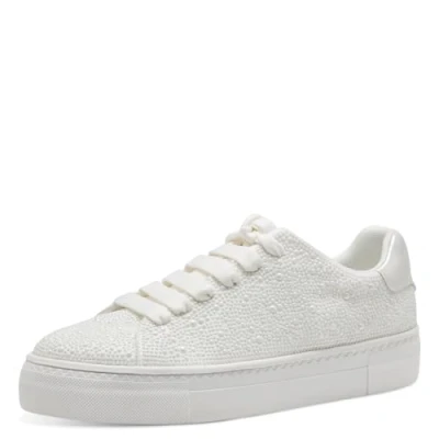 Image of Tamaris Women&#039;s Vegan Sporty Lace Up, pearl, 3.5 UK