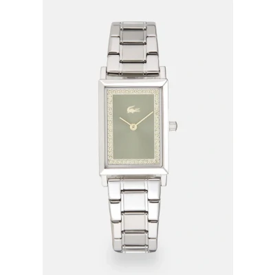 Image of Lacoste Catherine Watch silvercoloured/green, Women&#039;s, Size: One Size, Silver coloured/green
