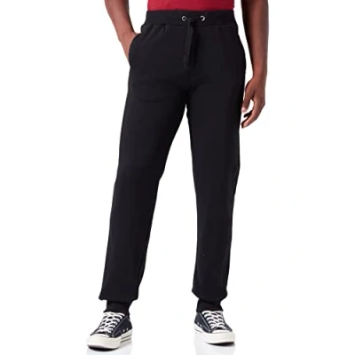 Image of Urban Classics Men&#039;s Straight Fit Sweatpants Trouser, Black (Black 7), 38W / 33L