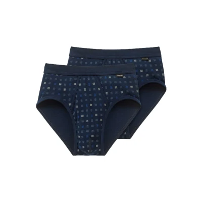 Image of Schiesser 2 PACK Briefs, Men&#039;s, Size: Medium, Marine