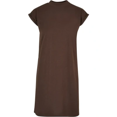 Image of Urban Classics Turtle Extended Shoulder Jersey dress, Women&#039;s, Size: Small, Brown