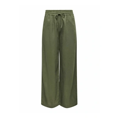 Image of JDY MIT Weitem Beinschnitt Locker Trousers, Women&#039;s, Size: XS, Khaki