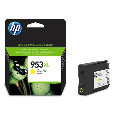 Image of HP F6U18AE 953XL High Yield Original Ink Cartridge, Yellow, Single Pack
