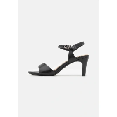 Image of Tamaris Women&#039;s 1 28008 42 Heeled Sandal, Black Matte, 5 UK