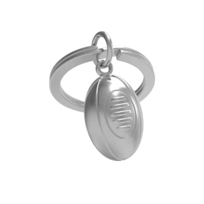 Image of Metalmorphose MTM281 01 Footballer Keyring, Metal, One Size, Rugby Ball, Ball