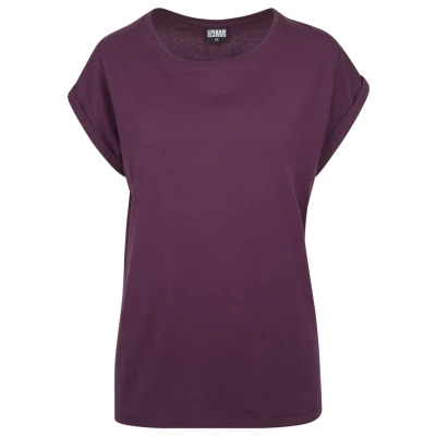 Image of Urban Classics Extended Shoulder Basic Tshirt, Women&#039;s, Size: 3XL, Cherry