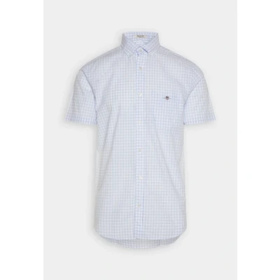 Image of GANT Poplin Gingham Shirt, Men&#039;s, Size: XL, Light blue