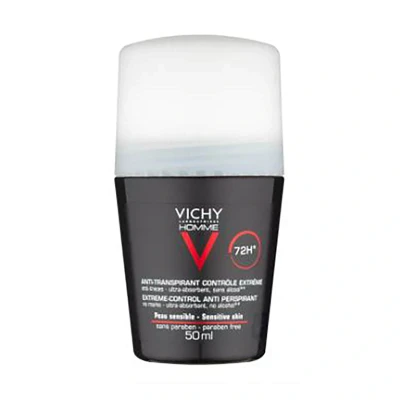 Image of VICHY Homme Men&#039;s Deodorant Extreme Control Anti Perspirant Roll On Sensitive Skin 50ml
