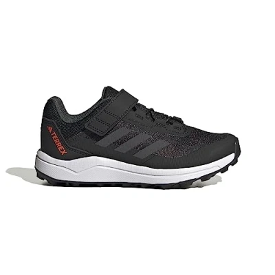 Image of Adidas Terrex Agravic FLOW Unisex Trail running shoes for kids, Size: 10.5K, Core black/solid grey/solar red Textile/synthetics
