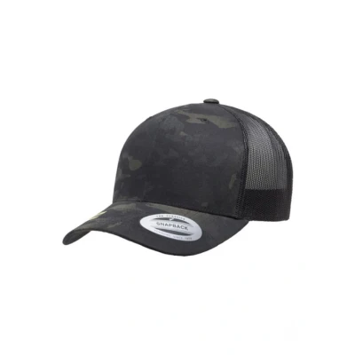 Image of Flexfit Retro Trucker Multicam Cap black, Size: One Size, Black